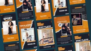 Videohive Rising Sport Player Stories Product Promo template preview
