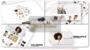 Videohive Fresh and Light Website Promotion Product Promo template preview