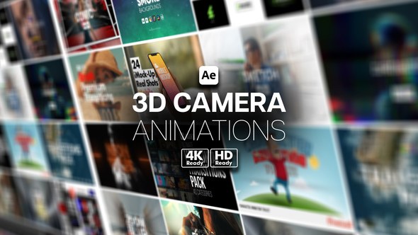 Videohive 3D Camera Animations Video Displays template preview