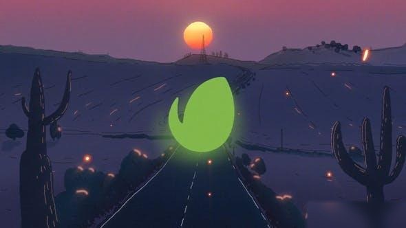 Videohive Desert Sunset Logo Animation Openers template preview