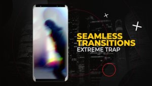 Vertical Extreme Trap Transitions Premiere Pro template preview