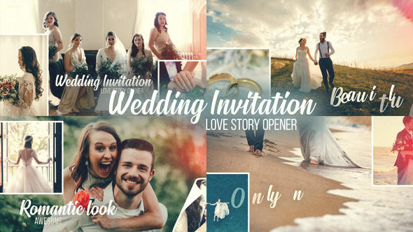 Videohive Wedding Invitation - Slideshow Opener Video Displays template preview