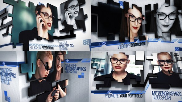 Videohive Dynamic Video Wall Video Displays template preview