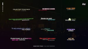 Videohive Color Text Titles | AE Titles template preview