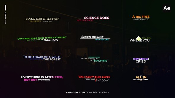 Videohive Color Text Titles | AE Titles template preview