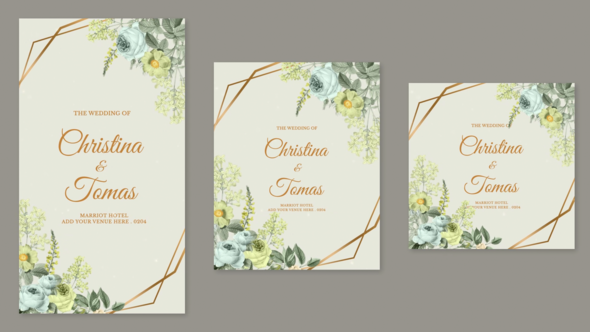 Videohive Wedding Invitation Intro 3 Video Displays template preview