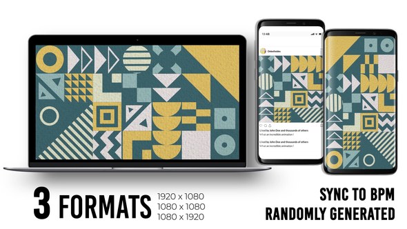 Videohive Geometric Generated Background Elements template preview