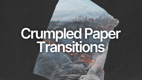 Videohive Crumpled Paper Transitions 58259249 Elements template preview