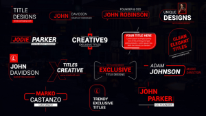 Videohive Text Title Designs Elements template preview