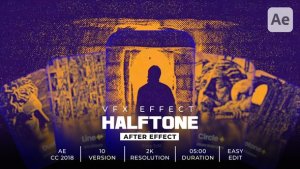 Halftone Wall Map Effects Elements template preview