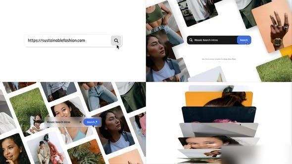 Videohive Mosaic Search Intros Openers template preview