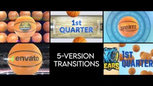 Videohive Basketball Transitions - 5 Versions Elements template preview