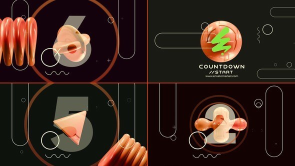 Videohive Abstract Object Countdown Elements template preview