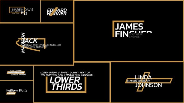 Videohive Clean Lower Thirds  AE 55843949 Elements template preview