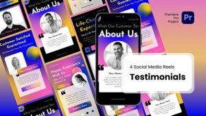 Reels Testimonials Premiere Pro Templates Premiere Pro template preview