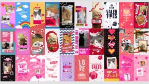Videohive Valentine Day Stories Bundle 30in1 Elements template preview