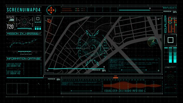 Videohive HUD700 Screen MAP4 Elements template preview