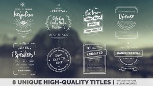 Vintage Titles Video Displays template preview