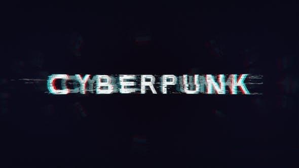 Videohive Cyberpunk Logo Intro Logo Stings template preview