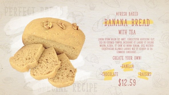 Videohive Bakery Photo Slideshow Product Promo template preview
