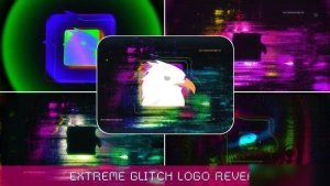 Videohive Extreme Glitch Logo Reveal Logo Stings template preview