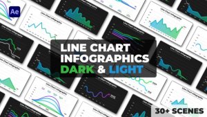 Videohive Line Chart Infographics | Dark and Light Themes Infographics template preview