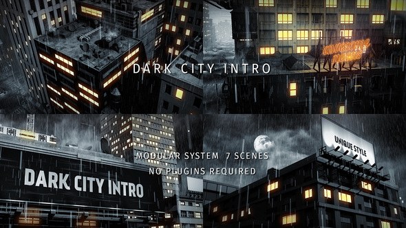 Videohive Dark City Intro Openers template preview