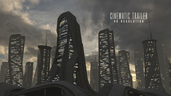 Videohive Futuristic Trailer Video Displays template preview