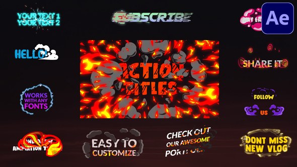 Videohive Action Titles | After Effects Titles template preview