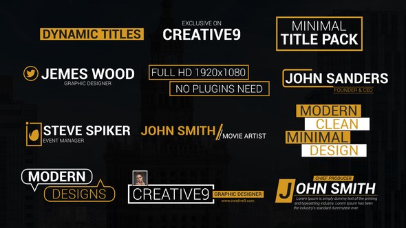Videohive Creative Titles 45841047 Elements template preview