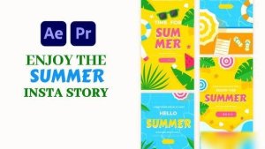 Videohive Enjoy the Summer Instagram Story Elements template preview