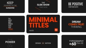 Videohive Minimal Titles 03 for After Effects Titles template preview