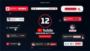 Videohive Youtube Subscribe Buttons Pack Elements template preview