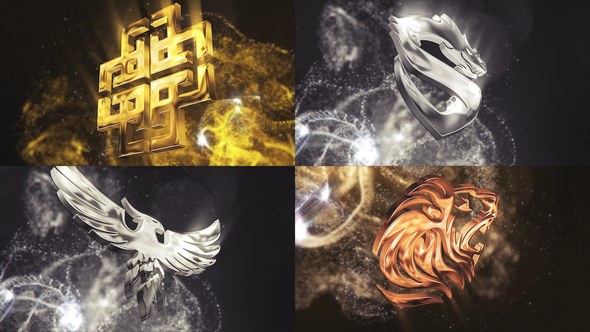 Videohive Particle Glossy Logo Logo Stings template preview