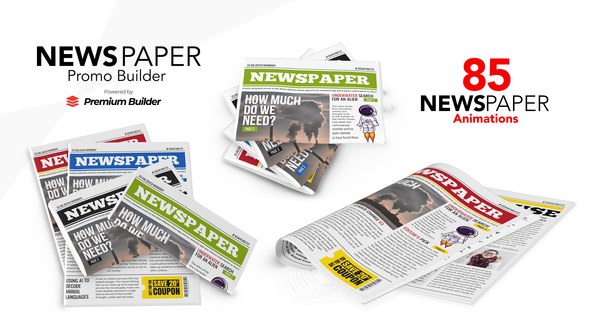 Videohive Newspaper Promo Builder Product Promo template preview