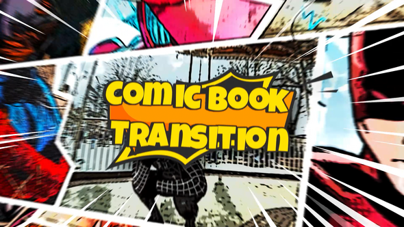 Videohive Comic Book Transitions Elements template preview