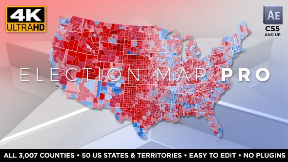 Election Map PRO Video Displays template preview
