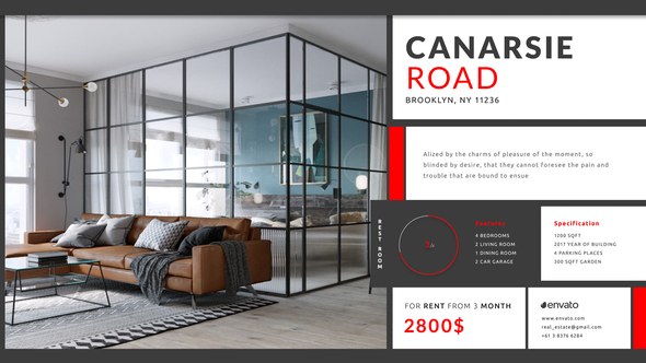Videohive Loft Real Estate Product Promo template preview