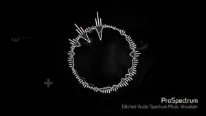 Glitched Audio Spectrum Music Visualizer Video Displays template preview