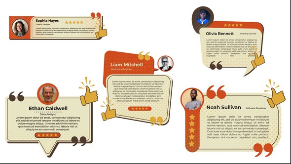 Videohive Testimonials Video Displays template preview