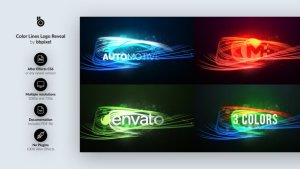 Videohive Color Lines Logo Reveal Logo Stings template preview