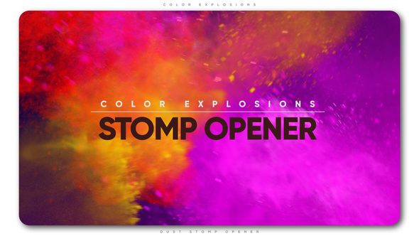 Videohive Color Explosions Stomp Opener Openers template preview