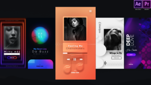 Instagram Trendy Music Stories Video Displays template preview
