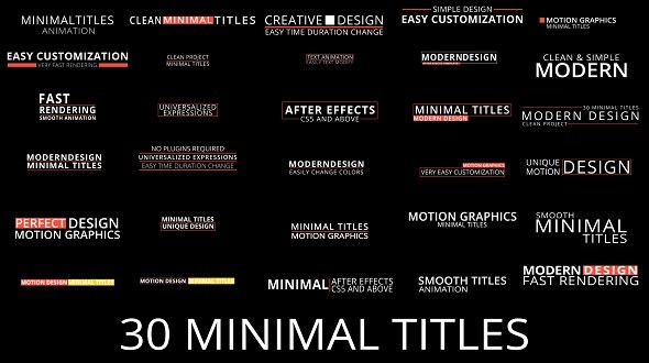 Minimal Titles Video Displays template preview