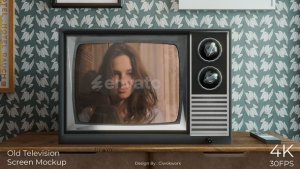 Videohive Old Television Screen Mockup Openers template preview