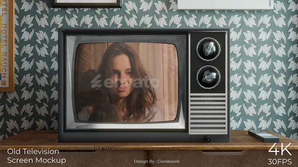 Videohive Old Television Screen Mockup Openers template preview