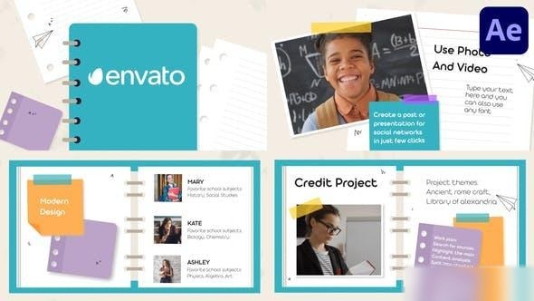 Videohive School Education Slideshow for After Effects Openers template preview