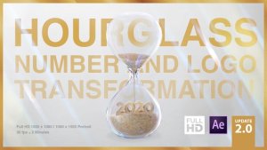 Videohive Hourglass Number and Logo Transformation Logo Stings template preview