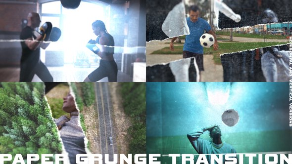 Videohive Paper Transition - Grunge Transition Video Displays template preview