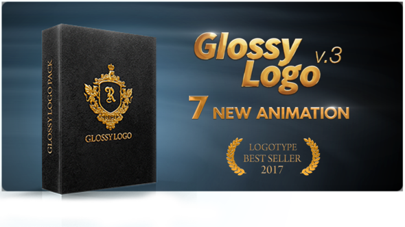 Glossy Logo | Reflection Logo Loop Video Displays template preview